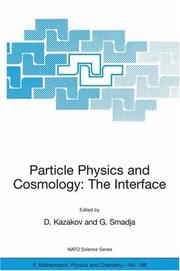 Particle physics and cosmology : The interface