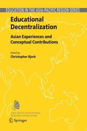 Educational decentralization : Asian experiences and conceptual contributions