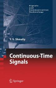 Cover of: Continuous-Time Signals (Signals and Communication Technology)