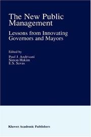 Cover of: The New Public Management: Lessons from Innovating Governors and Mayors