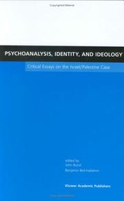 Cover of: Psychoanalysis, Identity, and Ideology: Critical Essays on the Israel/Palestine Case