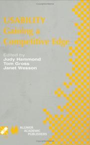 Usability : gaining a competitive edge : IFIP 17th World Computer Congress : TC13 stream on usability: gaining a competitive edge, August 25-30, 2002, Montréal, Québec, Canada