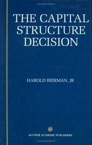 The capital structure decision