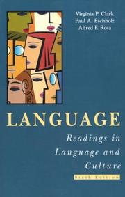Cover of: Language: readings in language and culture