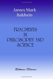 Cover of: Fragments in Philosophy and Science Being Collected Essays and Addresses