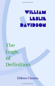 Cover of: The Logic of Definition