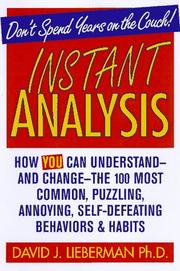 Cover of: Instant analysis