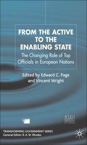 Cover of: From the Active to the Enabling State: The Changing Role of Top Officials in European Nations (Transforming Government)