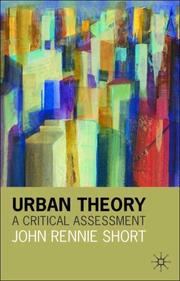 Cover of: Urban Theory: A Critical Assessment
