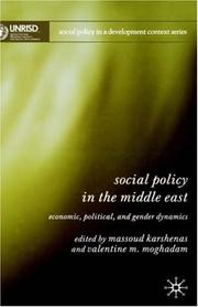 Social policy in the Middle East : economic, political, and gender dynamics