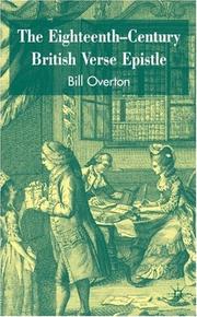 Cover of: Eighteenth-Century British Verse Epistle