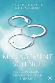 Management science : decision making through systems thinking