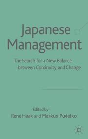 Japanese management : the search for a new balance between continuity and change