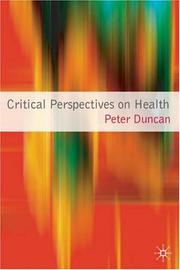 Critical perspectives on health