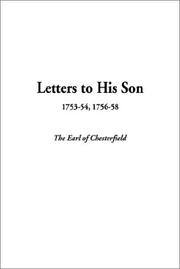Cover of: Letters to His Son, 1753-54, 1756-58