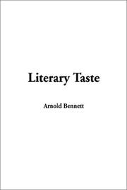 Cover of: Literary taste