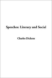 Speeches, Literary and Social by Charles Dickens