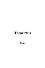 Cover of: Theaetetus by Πλάτων