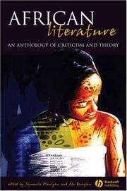 Cover of: African Literature: An Anthology of Criticism and Theory