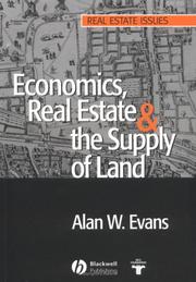 Economics, real estate and the supply of land