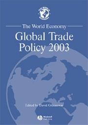 Cover of: The world economy: global trade policy 2003