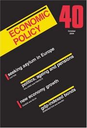 Cover of: Economic Policy 40 (Economic Policy)