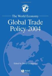 Cover of: World Economy: Global Trade Policy 2004 (World Economy Special Issues)