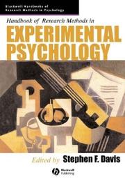 Cover of: Handbook of Research Methods in Experimental Psychology (Blackwell Handbooks of Research Methods in Psychology) by Stephen F. Davis
