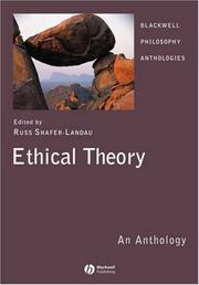 Cover of: Ethical Theory: An Anthology (Blackwell Philosophy Anthologies)