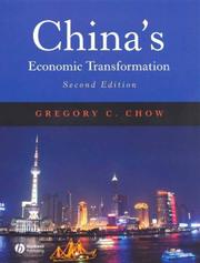 China's Economic Transformation by Gregory C. Chow
