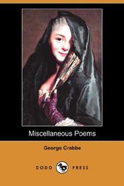 Cover of: Miscellaneous Poems (Dodo Press) | George Crabbe