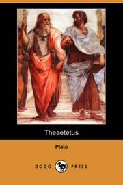 Cover of: Theaetetus (Dodo Press) by Πλάτων