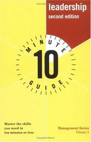 Cover of: 10 Minute Guide to Leadership, Second Edition (2nd Edition) by Liz O'Leary