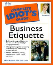 Cover of: The complete idiot's guide to business etiquette