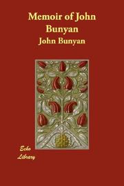 Cover of: Memoir of John Bunyan