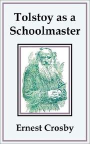 Cover of: Tolstoy As a Schoolmaster