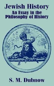 Cover of: Jewish History: An Essay in the Philosophy of History