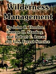 Cover of: Wilderness Management