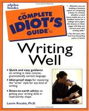 Cover of: The complete idiot's guide to writing well