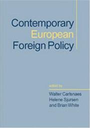 Cover of: Contemporary European foreign policy