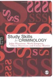 Cover of: Study Skills for Criminology (Essential Study Skills)