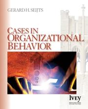 Cases in organizational behavior