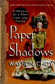 Cover of: Paper shadows: memoir of a past lost and found