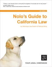 Cover of: Nolo's Guide to California Law