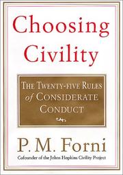 Cover of: Choosing Civility by P. M. Forni, Pier Massimo Forni
