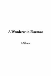 Cover of: A Wanderer in Florence | E. V. Lucas