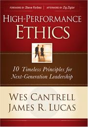 Cover of: High-Performance Ethics by Wes Cantrell, James Raymond Lucas
