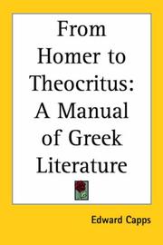 From Homer to Theocritus by Edward Capps