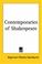 Cover of: Contemporaries Of Shakespeare