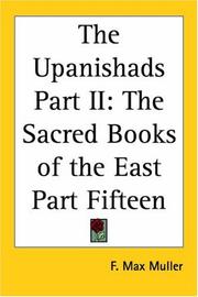 Cover of: The Upanishads Part II: The Sacred Books Of The East Part Fifteen